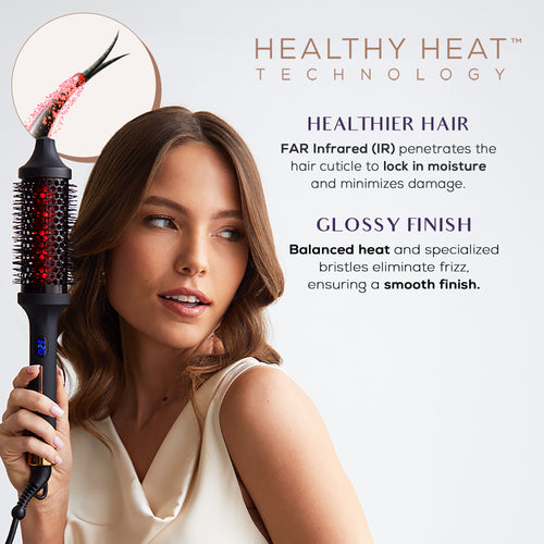 IR INFRARED Thermal Styling Brush 43MM Styling Bundle