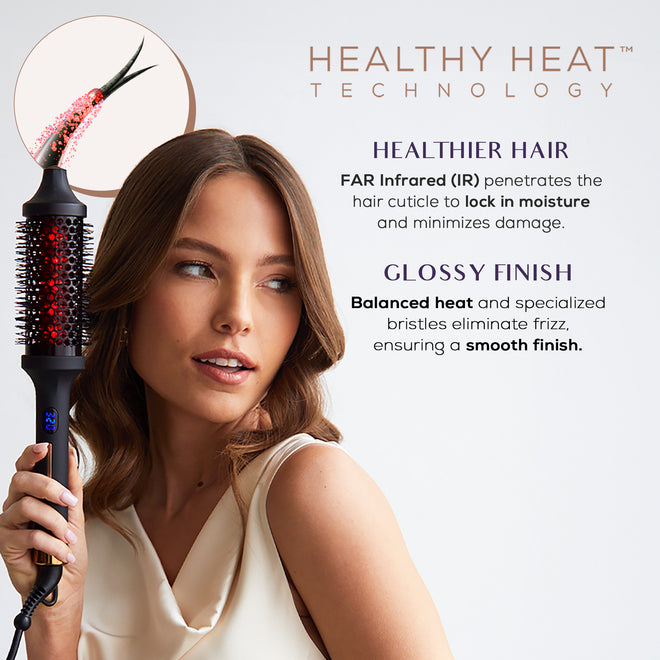 IR INFRARED Thermal Styling Brush 43MM Styling Bundle
