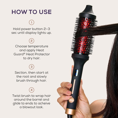 IR INFRARED Thermal Styling Brush 43MM Styling Bundle