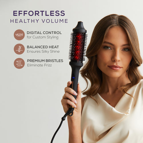 IR INFRARED Thermal Styling Brush 43MM Styling Bundle