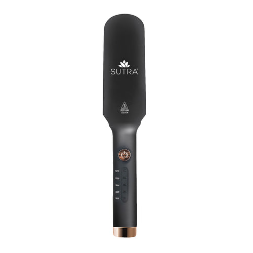 back-of-the-heated-straightening-brush-on-white-background-5-led-heat-settings-power-button-and-logo
