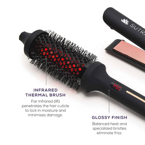 IR Infrared Bundle - IR Thermal Brush & IR Flat iron 1"