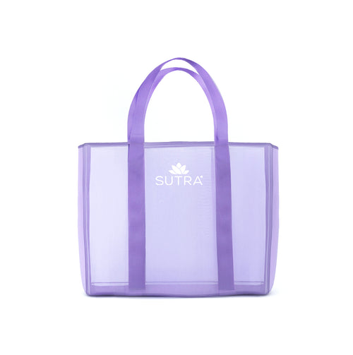 Purple Mesh Tote Bag