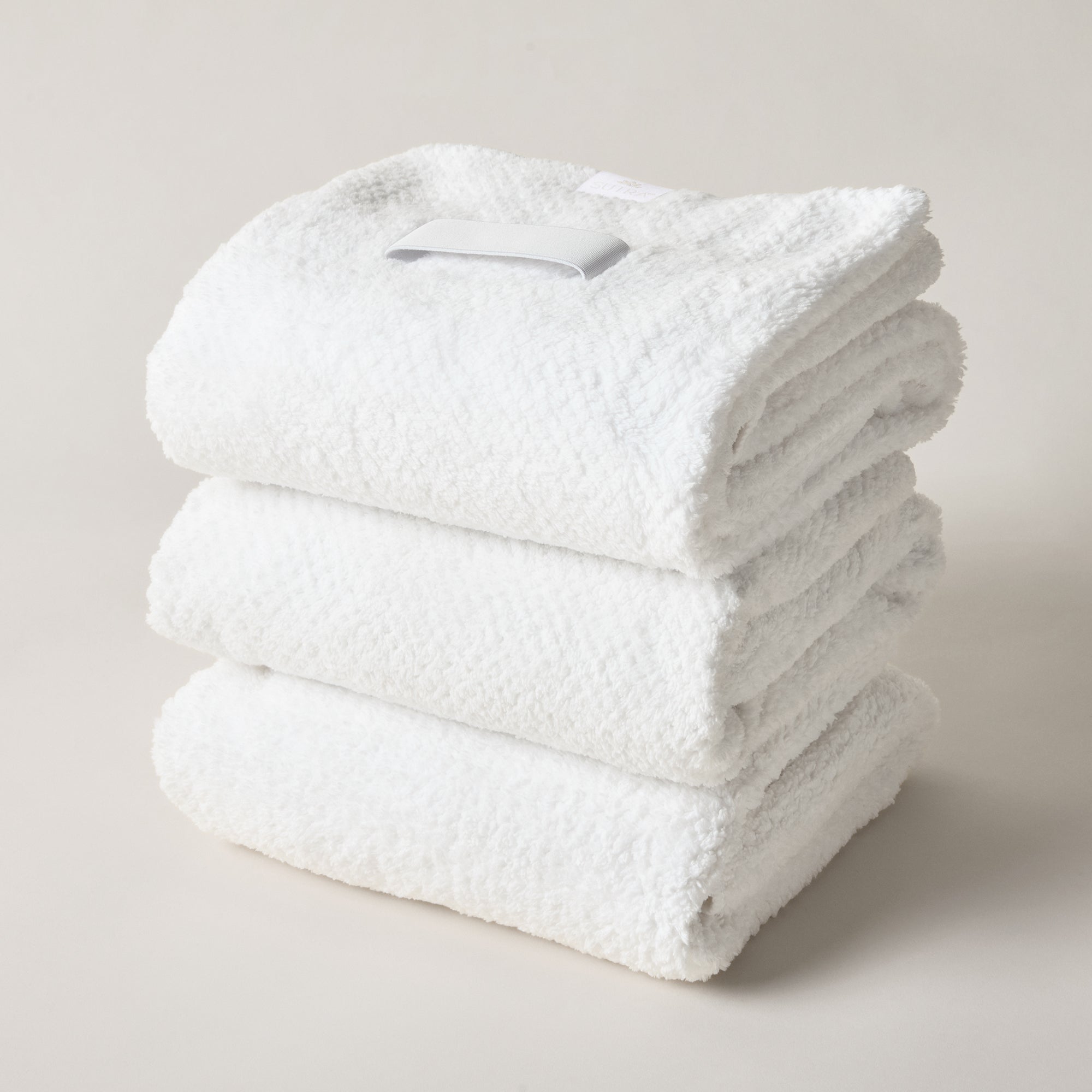 Fast Dry Microfiber Hair Towel (White)