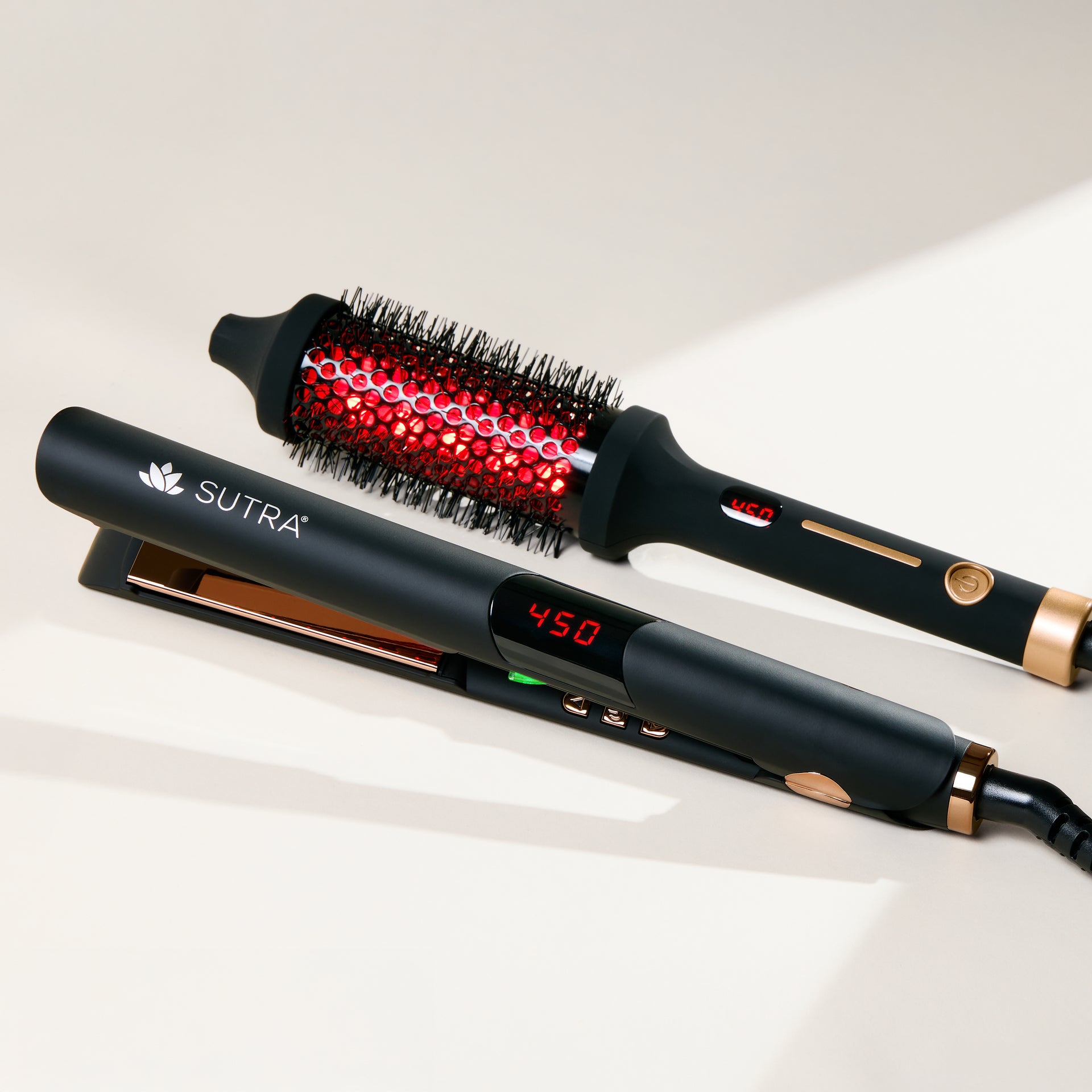 IR Infrared Bundle IR Thermal Brush & IR Flat iron 1"