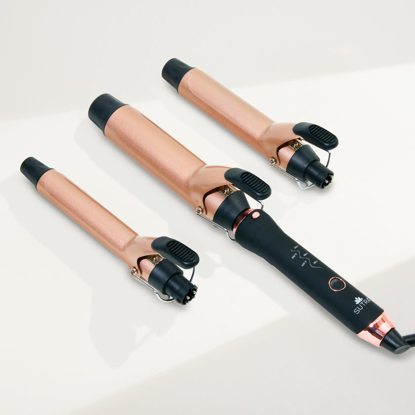Interchangeable Spring Curler Set (3 Sizes) with Base