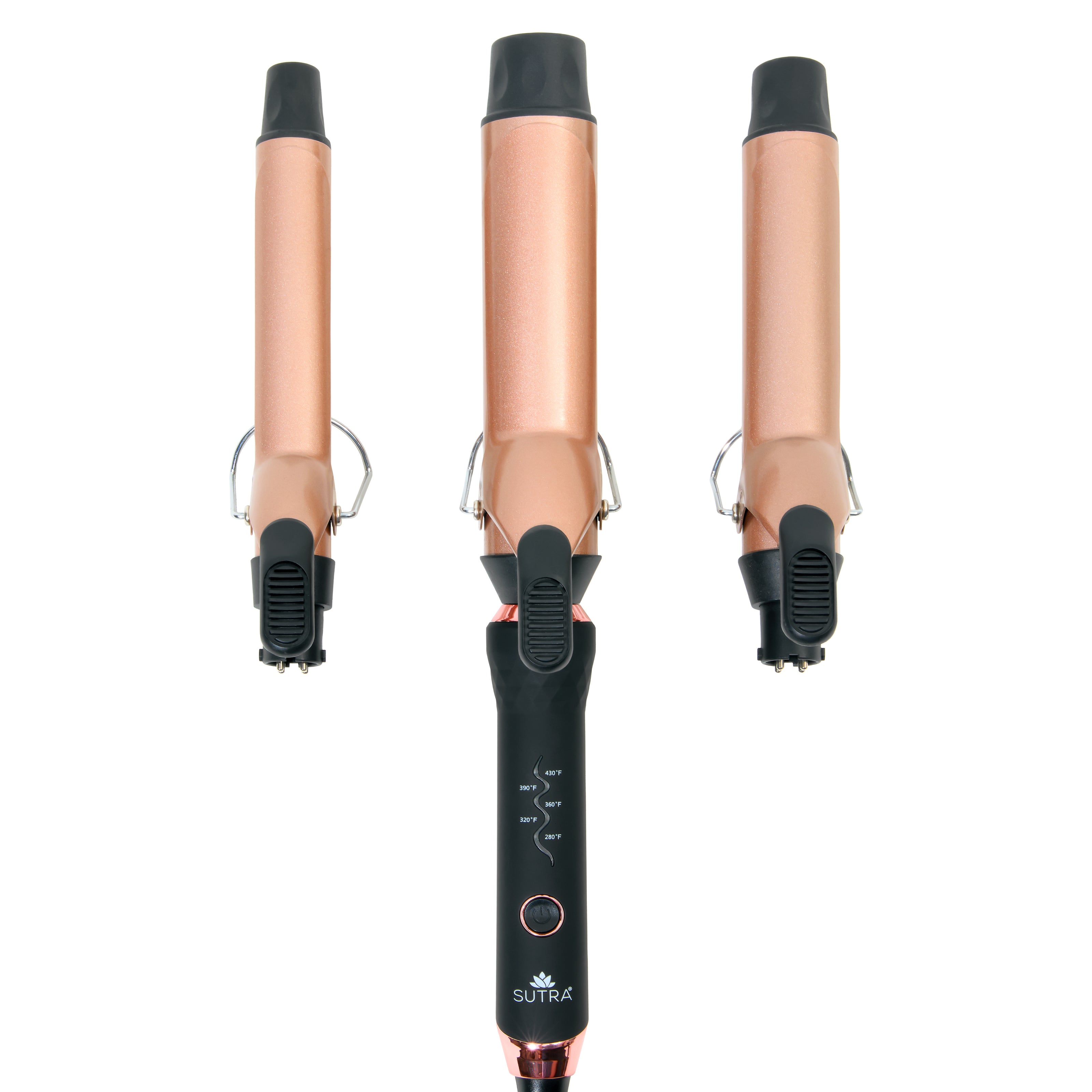 Interchangeable Spring Curler Set (3 Sizes) with Base
