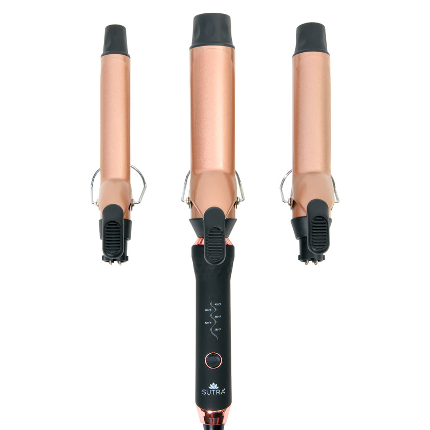 Interchangeable Spring Curler Set (3 Sizes) with Base