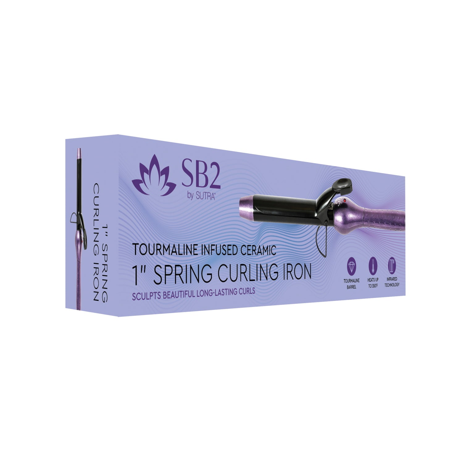 Spring Curling Iron, Purple Disco - 1”