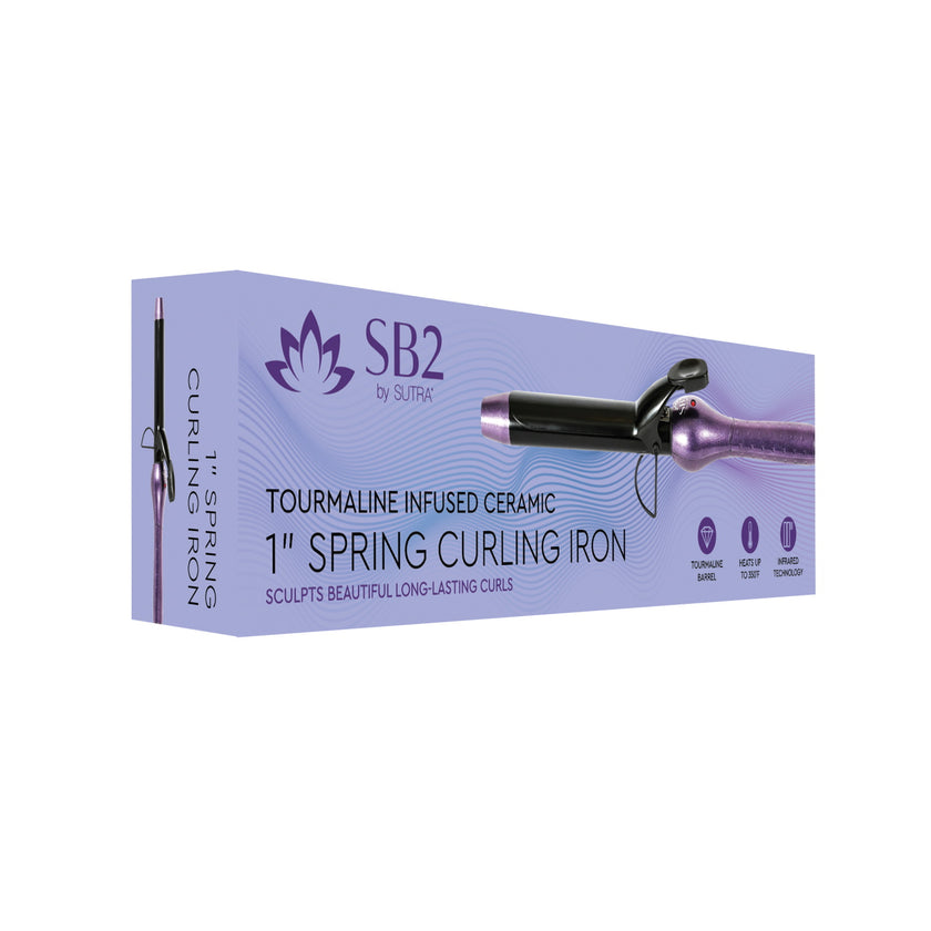 Spring Curling Iron, Purple Disco - 1”